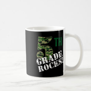 5th Grad Rocks Camo Fifth Grader Back To School C Kaffeetasse