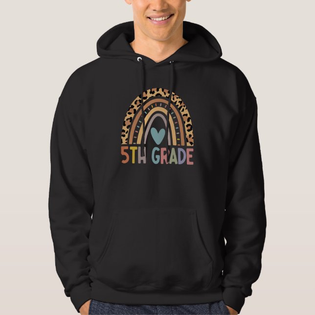 5th grade Boho Rainbow Teacher Student Last Day Of Hoodie (Vorderseite)
