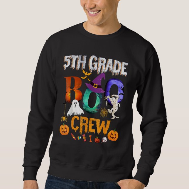 5th Grade Boo Crew Teacher Student  Halloween Cost Sweatshirt (Vorderseite)