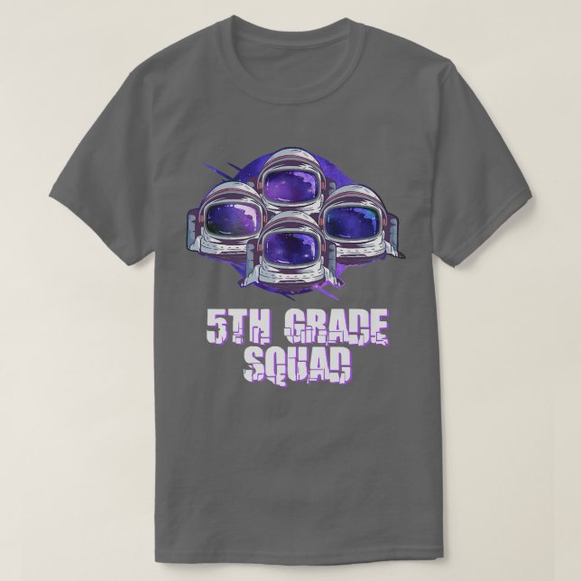 5th Grade Boys treten zurück zu Schulastronauten T-Shirt (Design vorne)