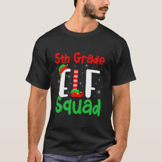 5th Grade ELF Squad Funny Christmas ELF Kinder Tea T-Shirt