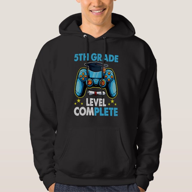 5th Grade Graduation Level Complete Gamer 2023 Hoodie (Vorderseite)