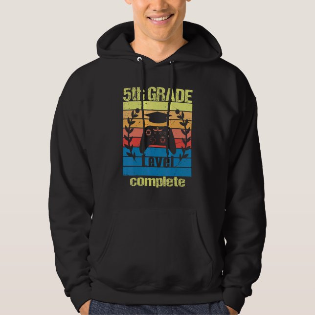 5th Grade Level Complete  Graduation Video Gamer C Hoodie (Vorderseite)