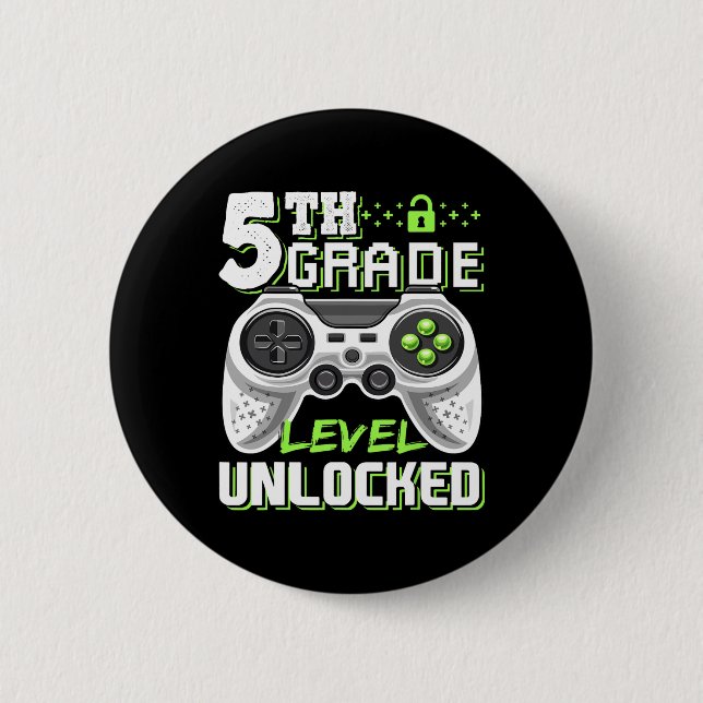 5th Grade Level Unlock Video Game Byck to School Button (Vorderseite)