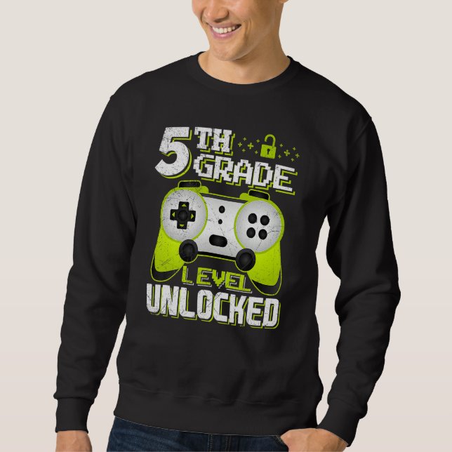 5th Grade Level Unlocked Fifth Grade Back To Schoo Sweatshirt (Vorderseite)