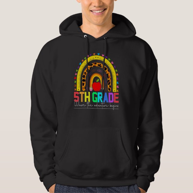 5th grade rainbow teacher team fifth grade squad g hoodie (Vorderseite)