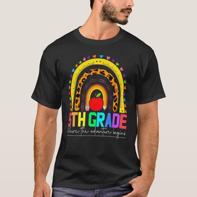 5th grade rainbow teacher team fifth grade squad g T-Shirt (Vorderseite)