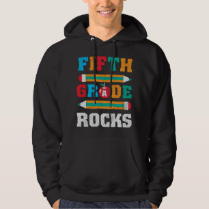 5th Grade Rock Back School Matching Music Teacher Hoodie