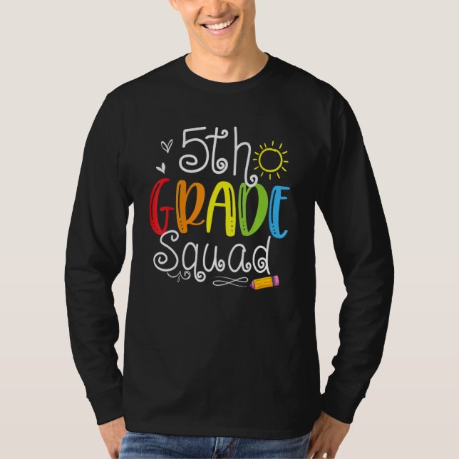 5th Grade Squad Fifth Teacher Student Team Back To T-Shirt (Vorderseite)