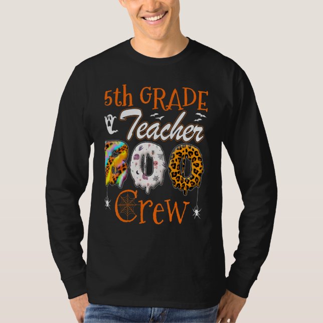 5th Grade Teacher Boo Crew  Teachers Halloween Cos T-Shirt (Vorderseite)