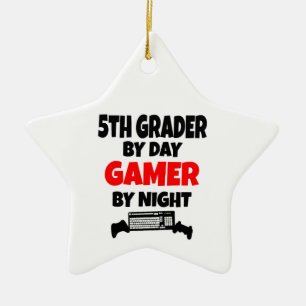 5th Grader Gamer Keramik Ornament