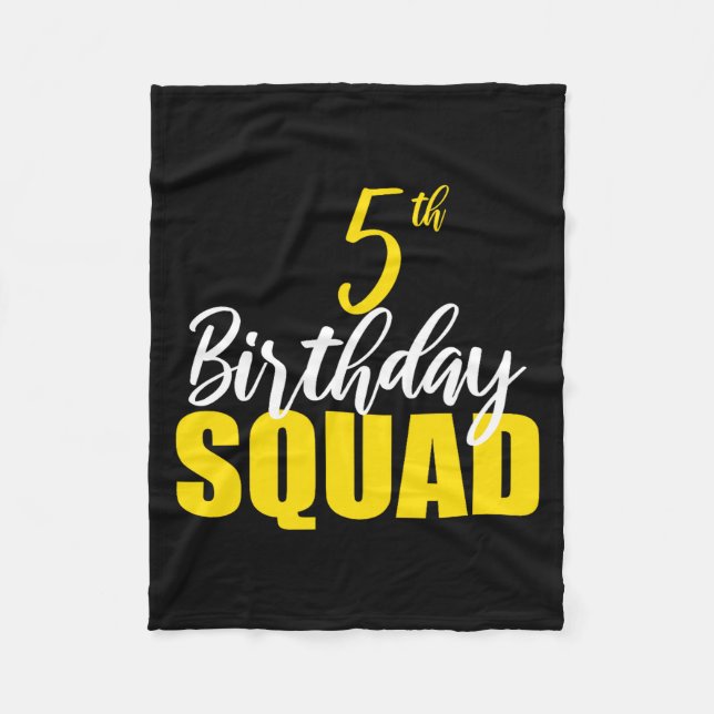 5th Happy Birthday Squad Party Bday Family Group P Fleecedecke (Vorderseite)