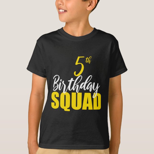 5th Happy Birthday Squad Party Bday Family Group P T-Shirt (Vorderseite)