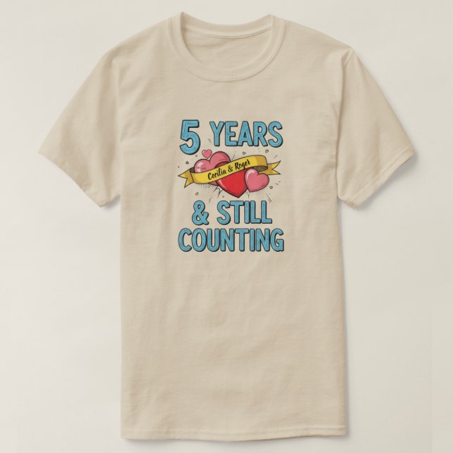 5th Year Anniversary  T-Shirt (Design vorne)