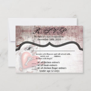 5x3.5 R.S.V.P.-Karte XMAS Country Wood Key für mei Einladung