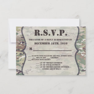 5x3.5 R.S.V.P.-Kartenarmee-Luftwaffe OCP-Camouflag Einladung