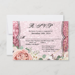 5x3,5 R.S.V.P. Rose der Kartengeometrie Einladung