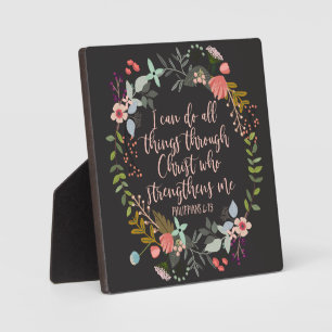 5x5 Alles durch Christus Philippians Bibel Fotoplatte