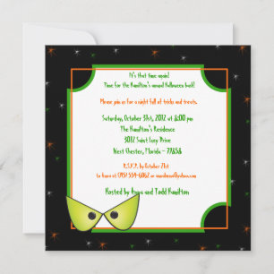 5x5 Böse Augen Halloween-Party Einladung