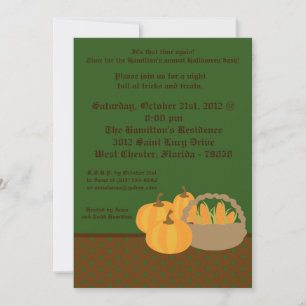 5x5 Herbsteinladung Halloween-Party Einladung