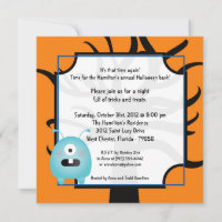 5x5 Kleine Monster Halloween-Party Einladung