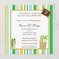 5x5 Luau Geburtstagsparty Einladung