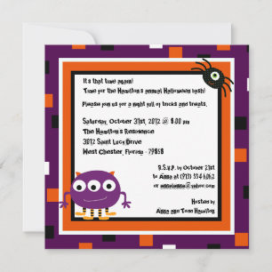 5x5 Monster Bash Halloween-Party Einladung