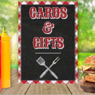 5x7 BBQ Geburtstagskarten & Geschenke-Tischschild Poster