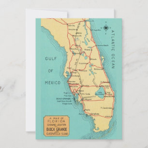 5x7 Boca Grande Useppa Island Florida Karte 