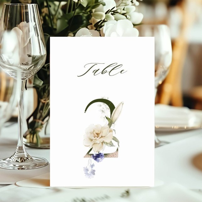 5x7 Botanische Blumige Nummer 2, Tischnummer (Von Creator hochgeladen)