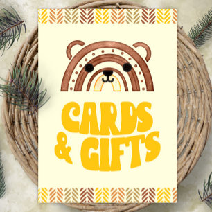 5x7 Karten & Geschenke Boho Woodland Bär Geburtsta Poster