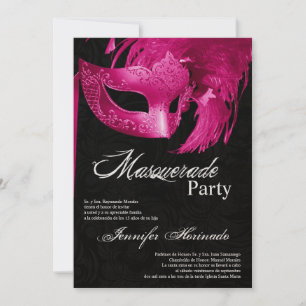 5x7 Maskenball Quinceanera Geburtstagseinladung Einladung