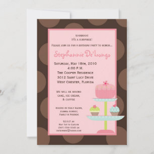 5x7 Sweet Treats Cup Cake Birthday Invitation Einladung