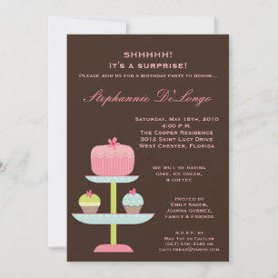 5x7 Sweet Treats Cup Cake Birthday Invitation Einladung