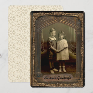 5x7 Vintage-Foto-Faux-Rahmen personalisierte Grußk Einladung