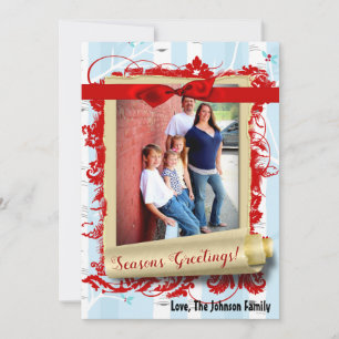 5x7 Weihnachts- Birkenbaum Winter FOTOKarte Feiertagskarte