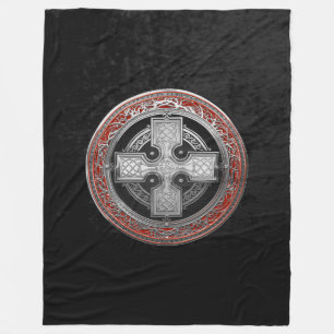 [600] Altes keltisches Heiliges Silberknotenkreuz Fleecedecke