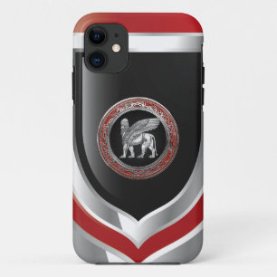 [600] Assyrian Winged Lion - Silver Lamassu Case-Mate iPhone Hülle