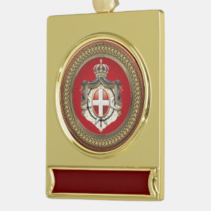 [600] Beschluss Maltas - SMOM-Wappen Banner-Ornament Gold