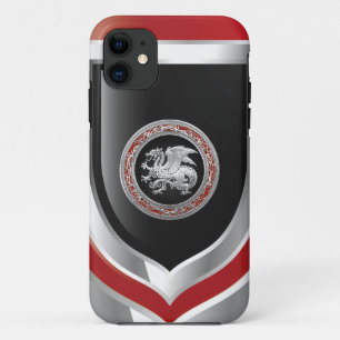 [600] Isländischer Drache, Landvættir [Silber] iPhone 11 Hülle