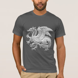 [600] Isländischer Drache, Landvættir [Silber] T-Shirt