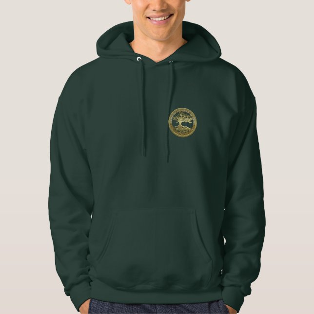 [600] Keltischer Baum des Lebens [Gold] Hoodie (Vorderseite)