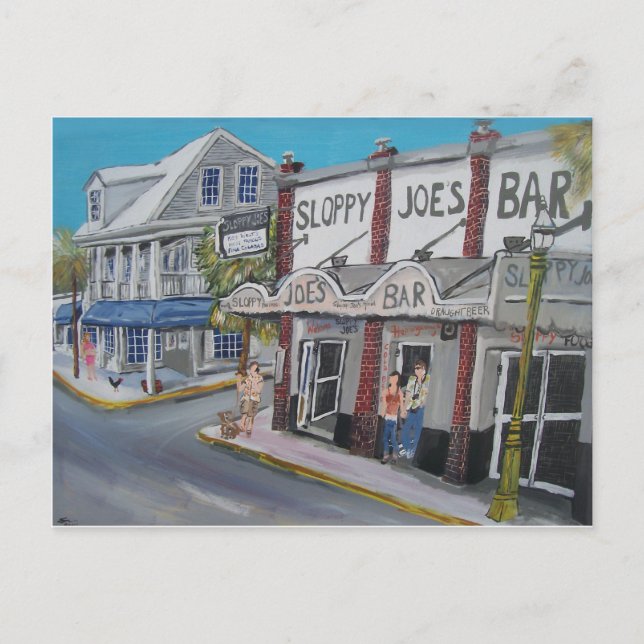 #600 Key West, Florida von BuddyDogArt Postkarte (Vorderseite)