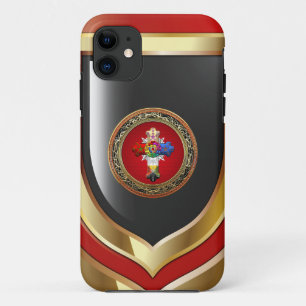 [600] Rosy Cross (Rose Croix) on Red & Gold Case-Mate iPhone Hülle