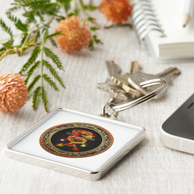 [600] Rote und Gelbe Drachen Schlüsselanhänger (Seite)