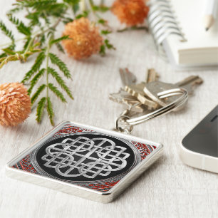 [600] Sacred Celtic Silver Knot Cross Schlüsselanhänger