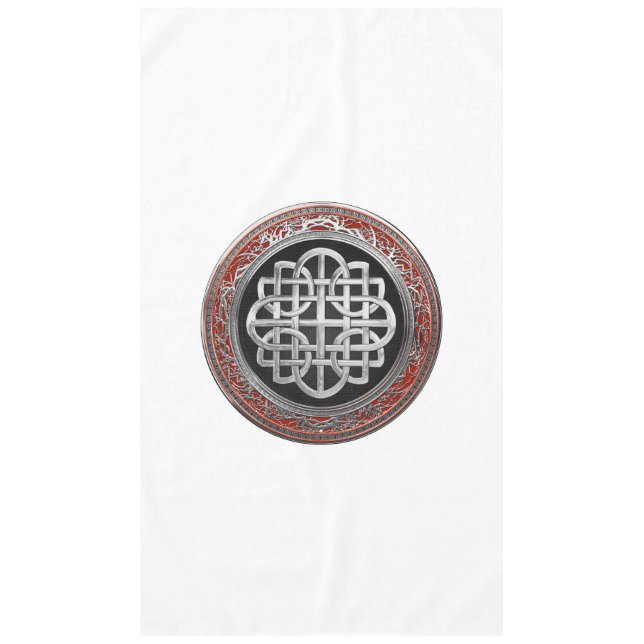 [600] Sacred Celtic Silver Knot Cross Tischdecke (Vorderseite)