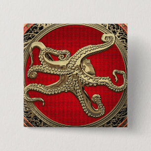 [600] Sacred Gold Octopus in Defensive Posture Button