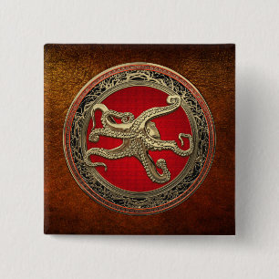 [600] Sacred Gold Octopus in Defensive Posture Button
