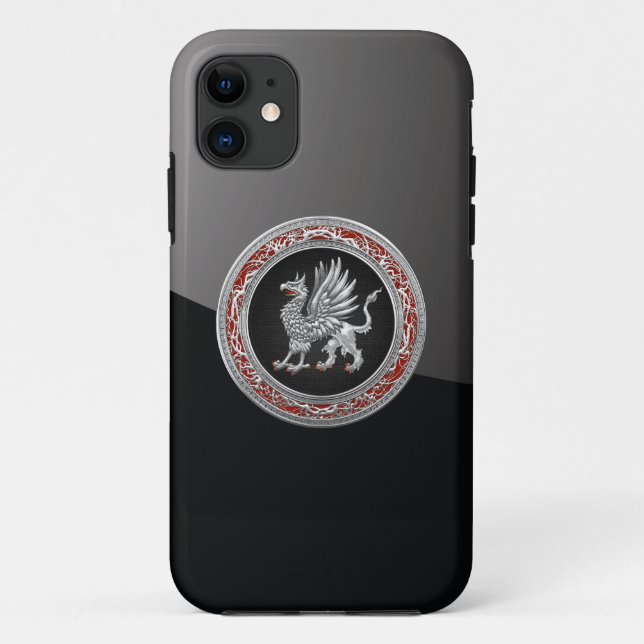 [600] Sacred Silver Griffin Case-Mate iPhone Hülle (Rückseite)